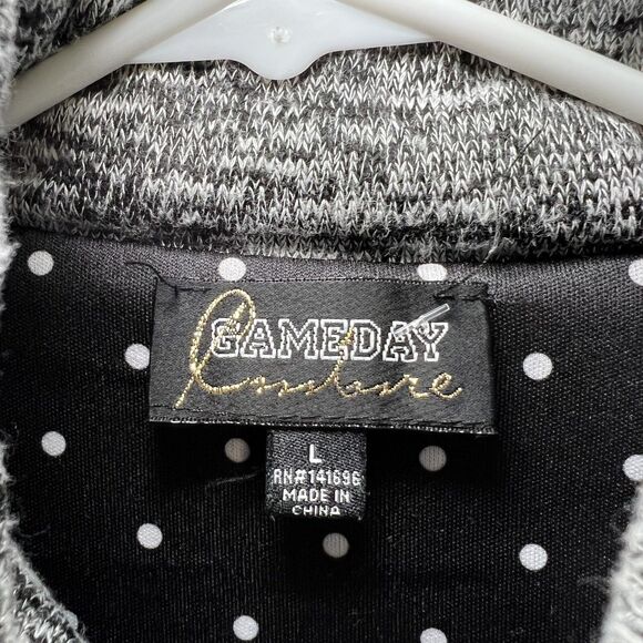 Indiana Hoosiers Gameday Couture Full Zip Quilted Vest Women Size Large Gray EUC - Picture 7 of 12